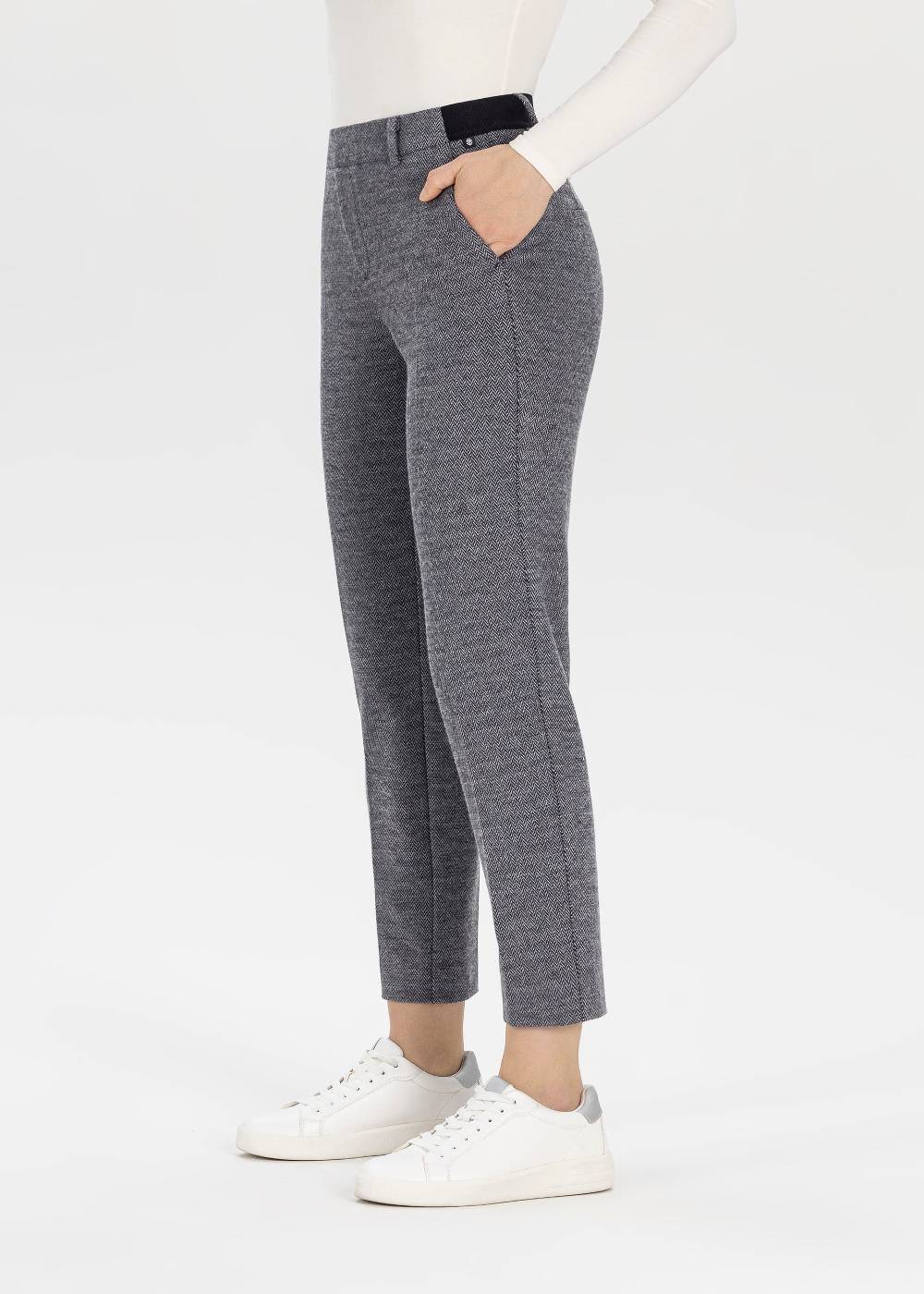 Stehmann 7/8-Hose Fluor in Herringbone Jersey Tägliche Deals