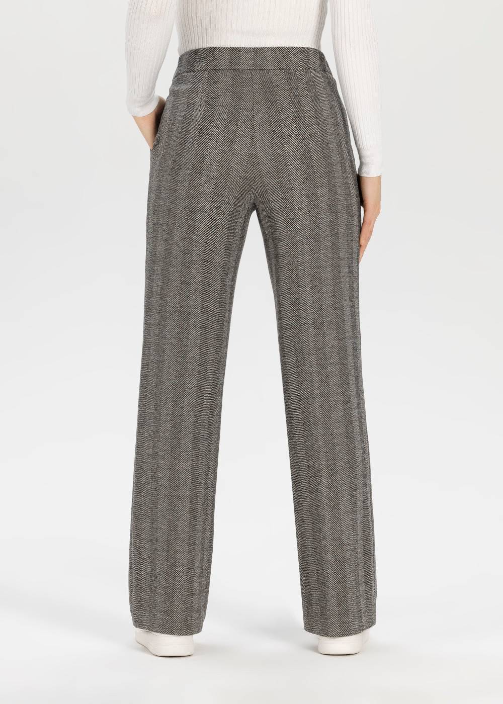 Stehmann Relaxed Hose Flanna in Fluffy Herringbone Qualität Riesige Ersparnisse
