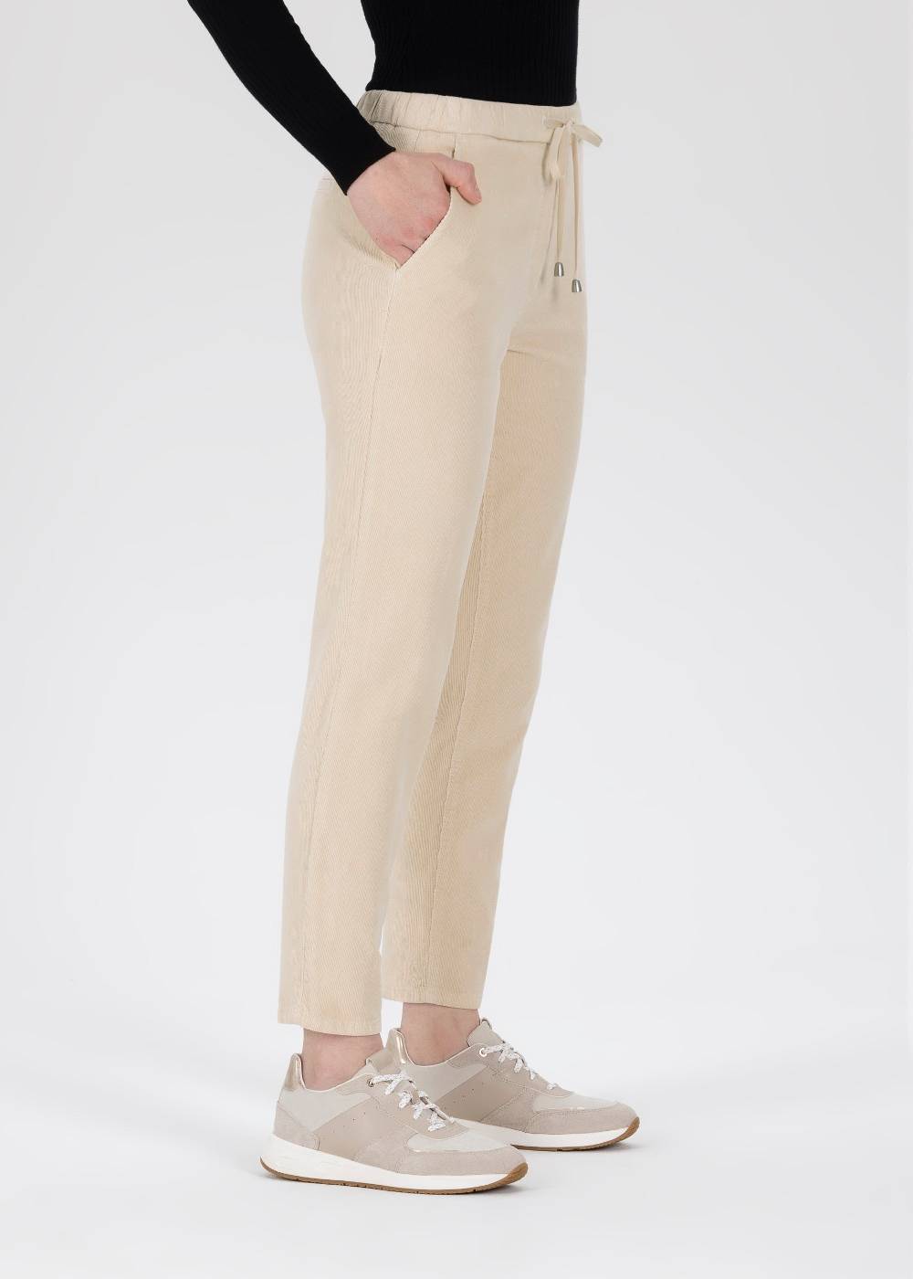 Stehmann Jogpants Messing in feinem Cord mit Bügelfalte Lagerräumung