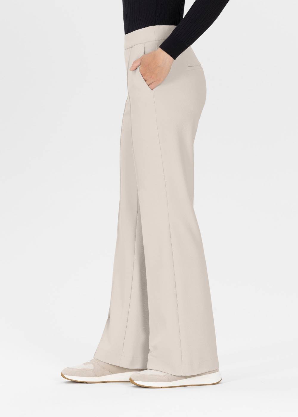 Stehmann Weite Hose Hellena in weichem Rib Jersey zollfrei