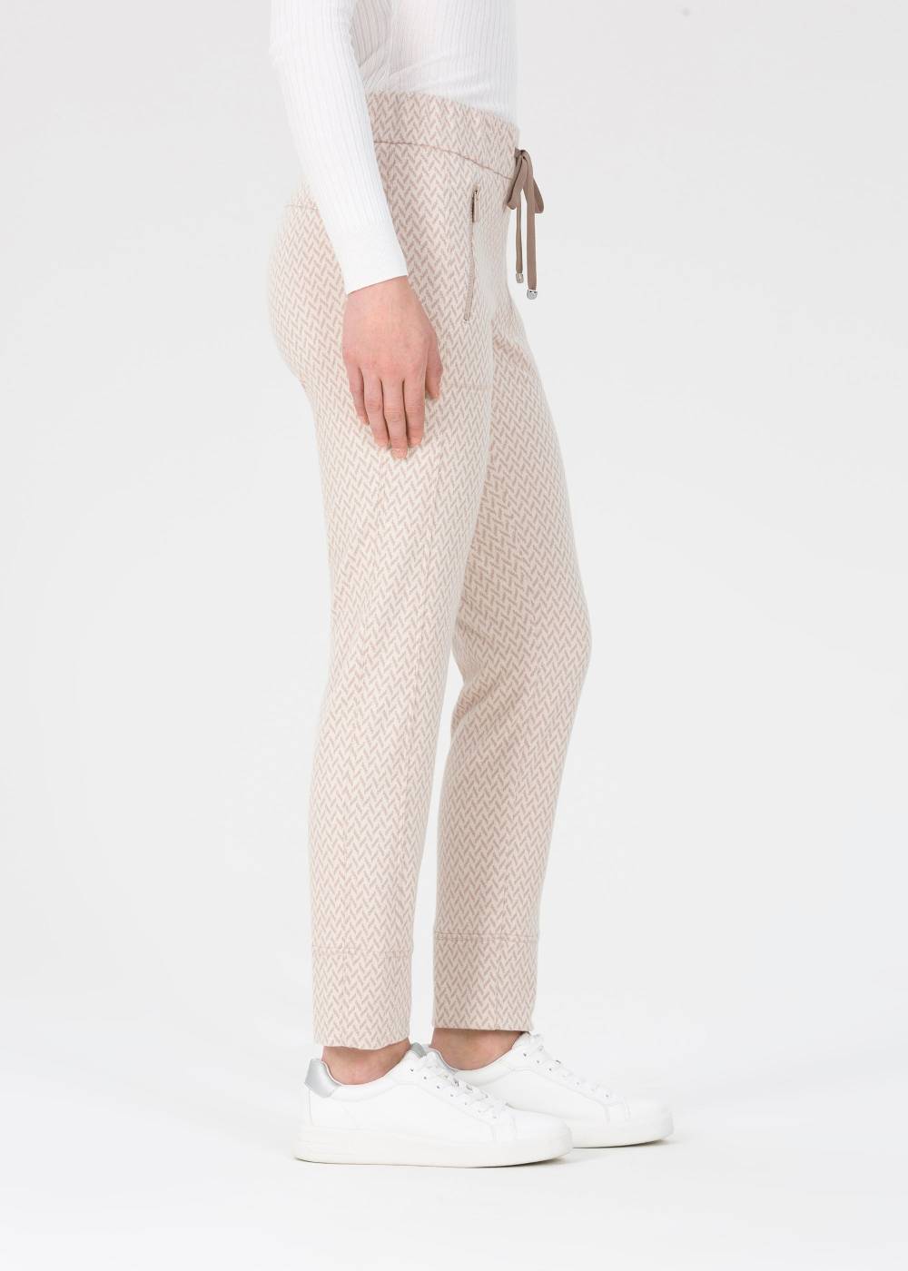 Stehmann Jogpants Roxana in Jersey mit Hahnentritt Fabrik Onlineshop