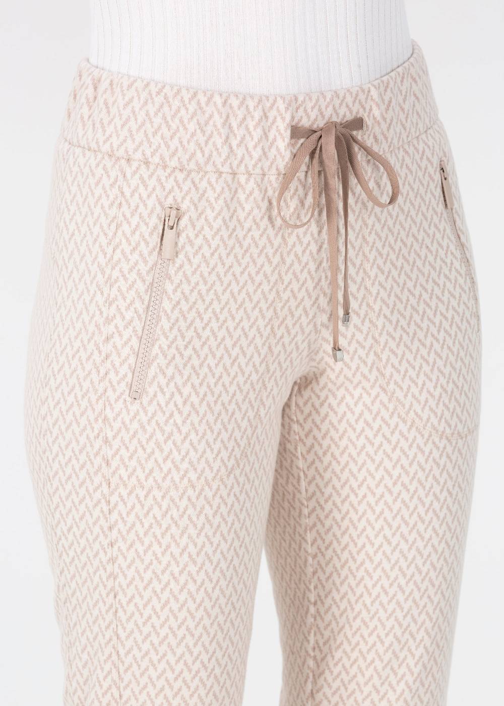 Stehmann Jogpants Roxana in Jersey mit Hahnentritt Fabrik Onlineshop