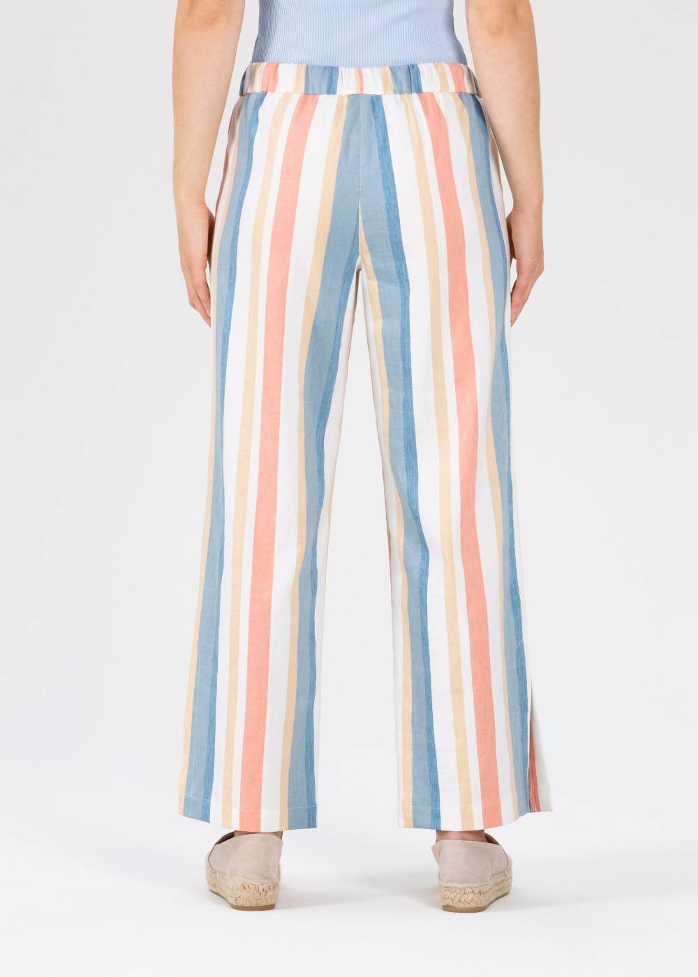 Stehmann 7/8-Streifenhose Katja in Sommerleinen Flash Sale